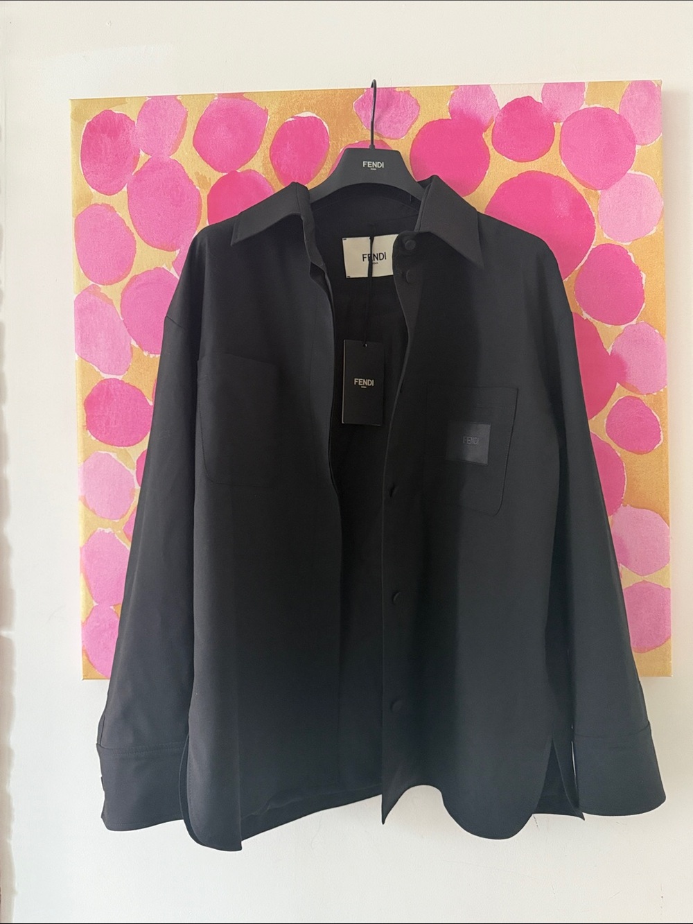 💛 NWT Fendi Black Lightweight Oversized Shirt Jacket